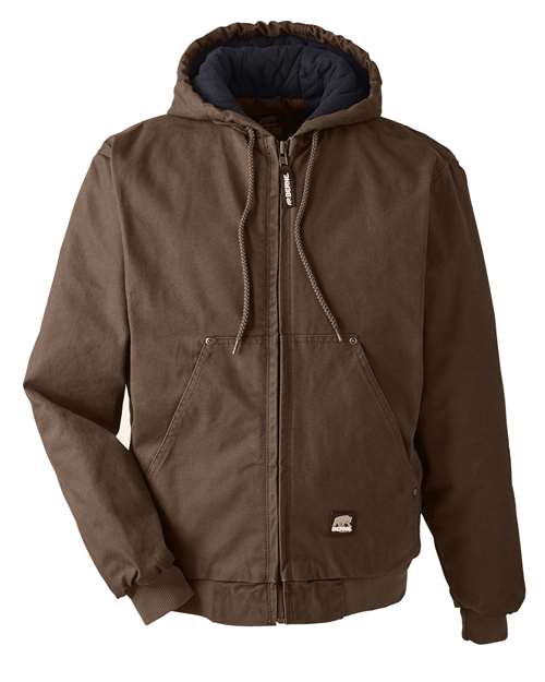 Berne Apparel HJ375T Men's Tall Heartland Washed Cotton Duck Hooded Jacket