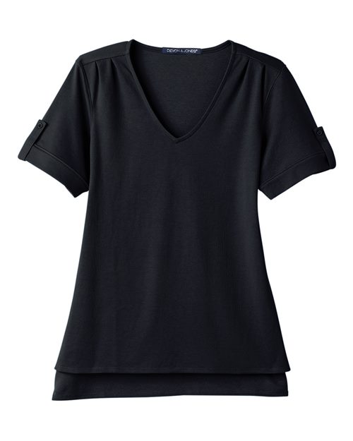Devon & Jones DG20WB Women's CrownLux Performance® Plaited Rolled Sleeve Shirt