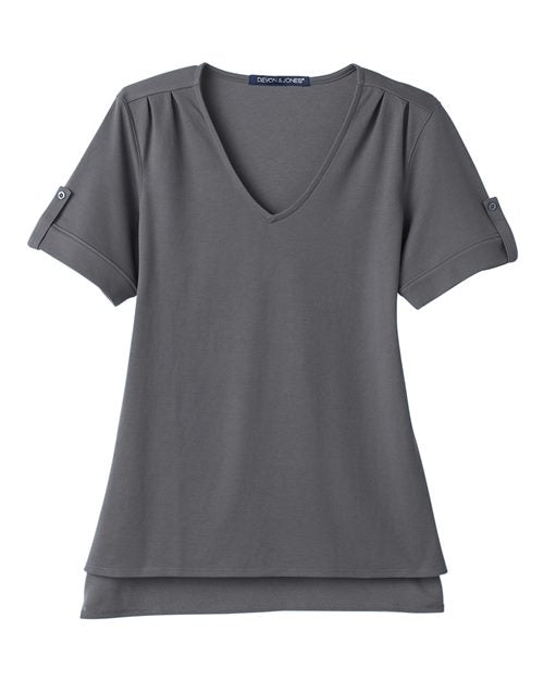 Devon & Jones DG20WB Women's CrownLux Performance® Plaited Rolled Sleeve Shirt