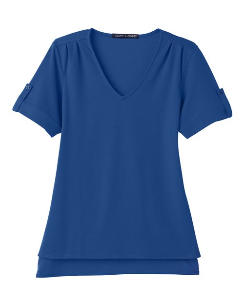 Devon & Jones DG20WB Women's CrownLux Performance® Plaited Rolled Sleeve Shirt