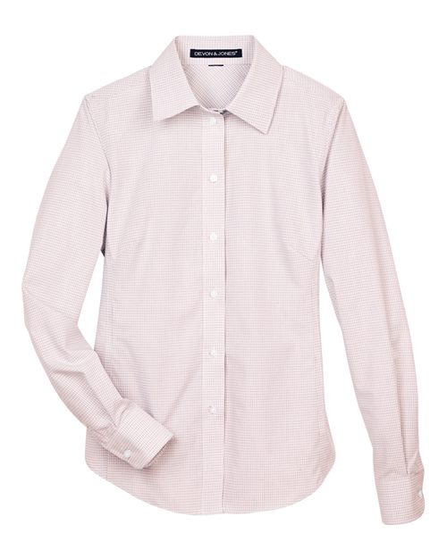 Devon & Jones DG510W Women's Crown Collection® Micro Tattersall Woven Dress Shirt