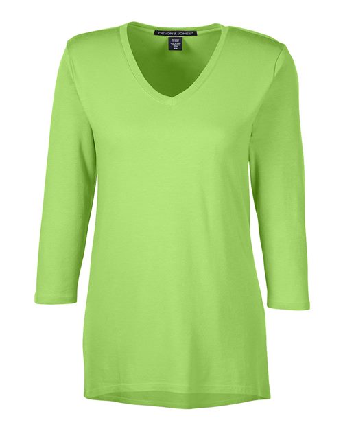 Devon & Jones DP184W Women's Perfect Fit™ Bracelet-Length V-Neck Top