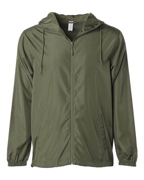 Independent Trading Co. EXP54LWZ Men's Lightweight Windbreaker Full-Zip Jacket