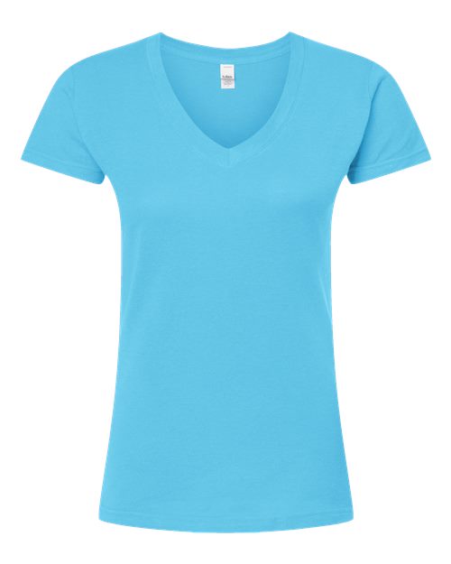 Tultex 214 Women's Fine Jersey V-Neck T-Shirt