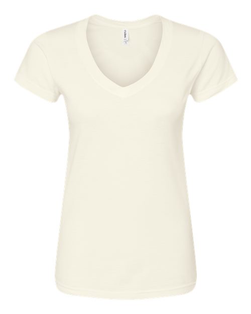 Tultex 214 Women's Fine Jersey V-Neck T-Shirt