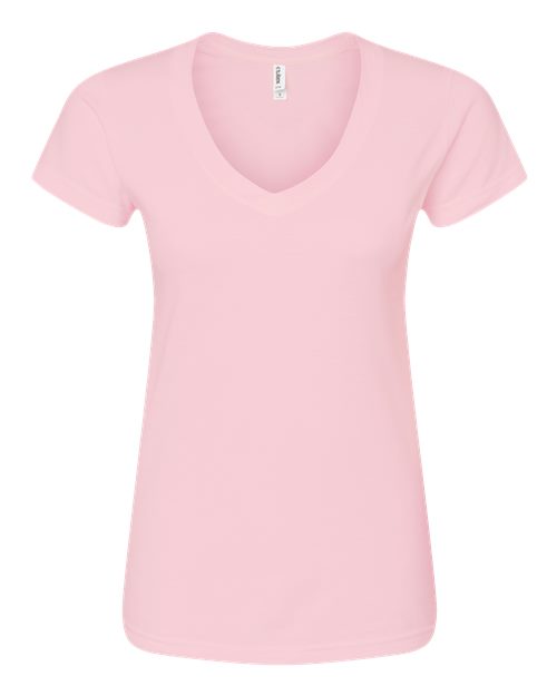 Tultex 214 Women's Fine Jersey V-Neck T-Shirt