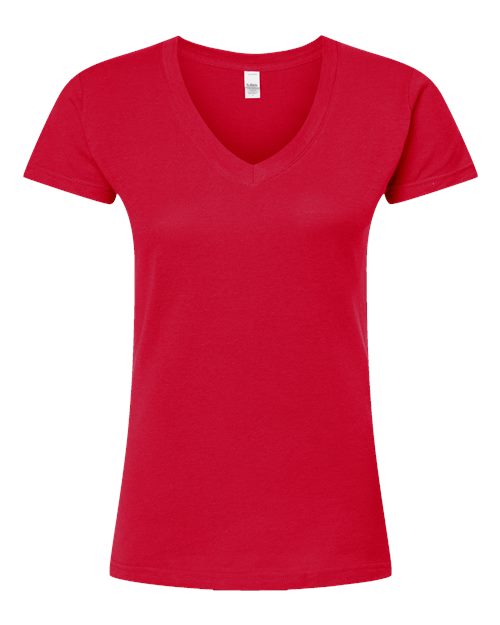 Tultex 214 Women's Fine Jersey V-Neck T-Shirt