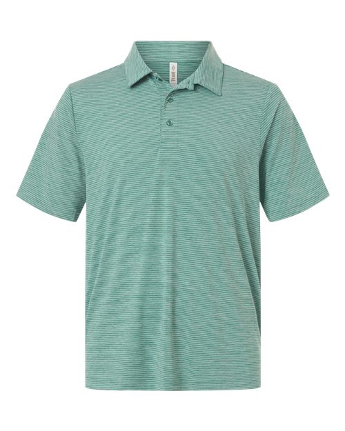 Team 365 TT125 Men's Relay Heathered Stripe Polo