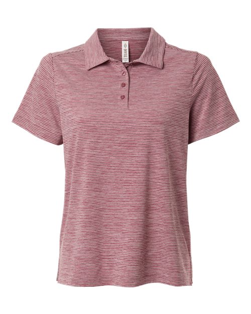 Team 365 TT125W Women's Relay Heathered Stripe Polo