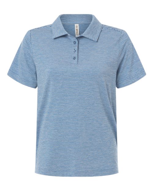 Team 365 TT125W Women's Relay Heathered Stripe Polo