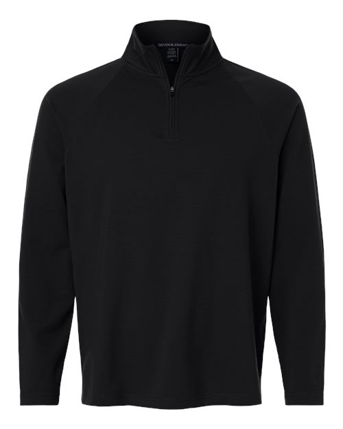 Devon & Jones DG402 Men's Seaton Pebble Textured Quarter-Zip Pullover
