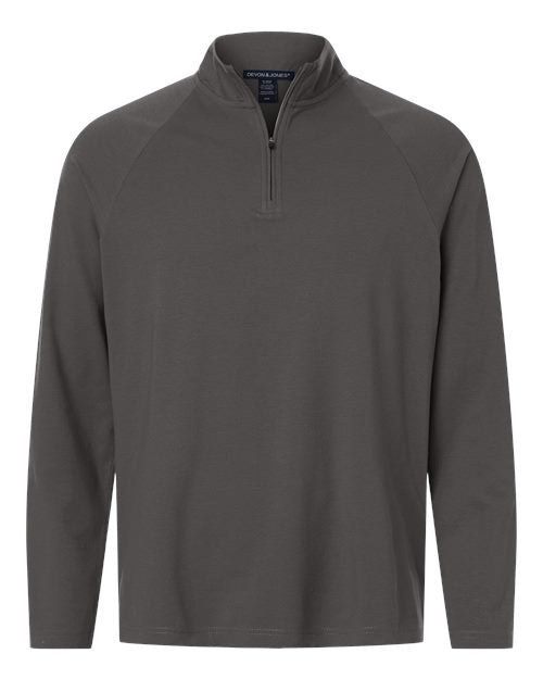 Devon & Jones DG402 Men's Seaton Pebble Textured Quarter-Zip Pullover