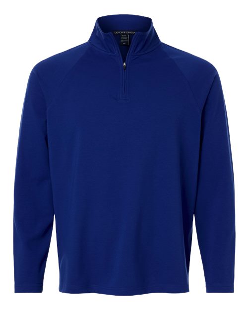Devon & Jones DG402 Men's Seaton Pebble Textured Quarter-Zip Pullover