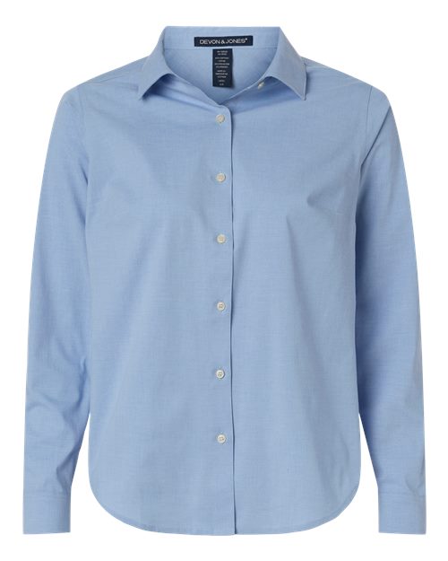 Devon & Jones DG505W Women's CrownLux Performance® Spencer Poplin Dress Shirt