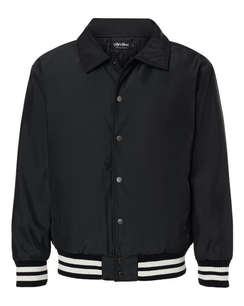 Shaka Wear SHCVBJ Unisex Collared Varsity Jacket