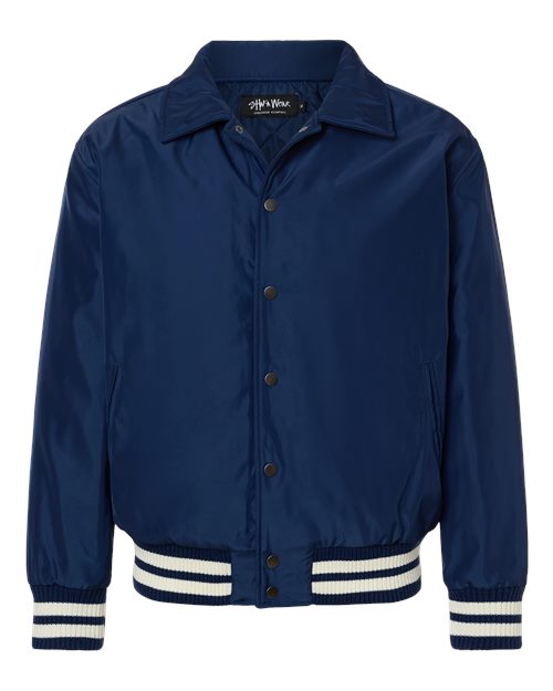 Shaka Wear SHCVBJ Unisex Collared Varsity Jacket