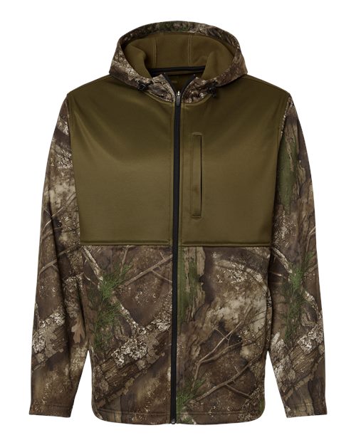 RealTree RT5204 Unisex Realtree® Performance Colorblocked Full-Zip Hooded Sweatshirt