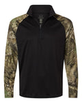 RealTree RT5703 Unisex Realtree® Performance Colorblocked Quarter-Zip Pullover