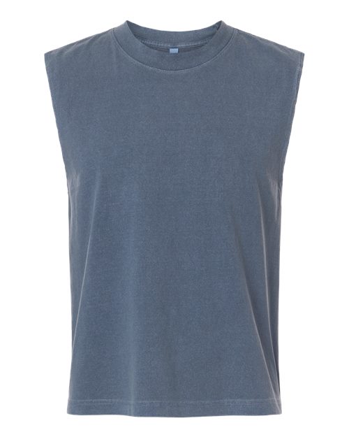 American Apparel 207GD Unisex Heavyweight Cotton Garment-Dyed Mid-Length Muscle Tee