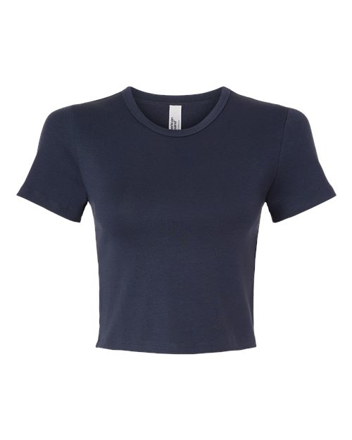 American Apparel BR210 Women's Baby Rib Cropped Tee