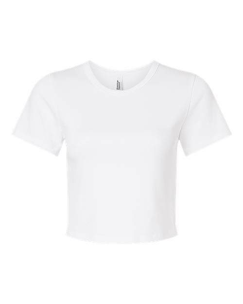 American Apparel BR210 Women's Baby Rib Cropped Tee
