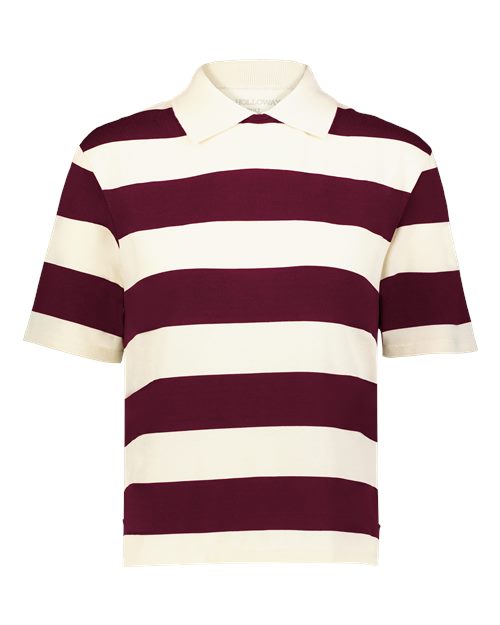 Holloway 226302 Women's Prep Street Rugby Crop T-Shirt