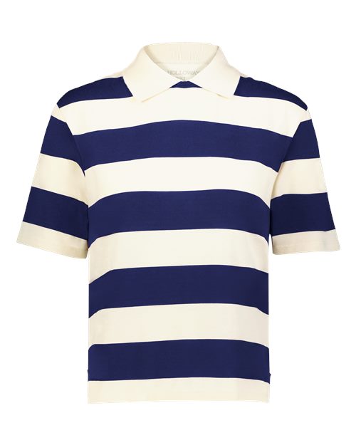 Holloway 226302 Women's Prep Street Rugby Crop T-Shirt