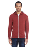 Threadfast Apparel 302Z Unisex Triblend Full-Zip Lightweight Hooded Sweatshirt