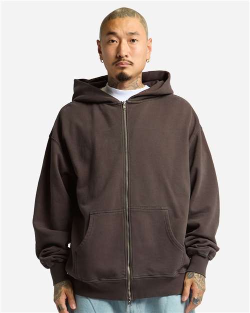 Shaka Wear SHGMZ Unisex Max Heavy Garment-Dyed Full-Zip Hooded Sweatshirt