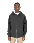Shaka Wear SHGDZ Unisex Max Heavy Garment-Dyed Double-Zip Hooded Sweatshirt