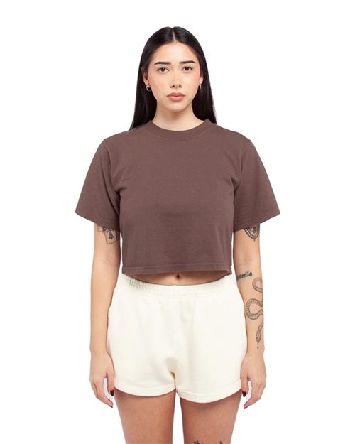 Shaka Wear SHGDC Women's Garment-Dyed Crop T-Shirt
