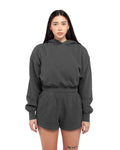 Shaka Wear SHGWC Women's Garment-Dyed Crop Hooded Sweatshirt