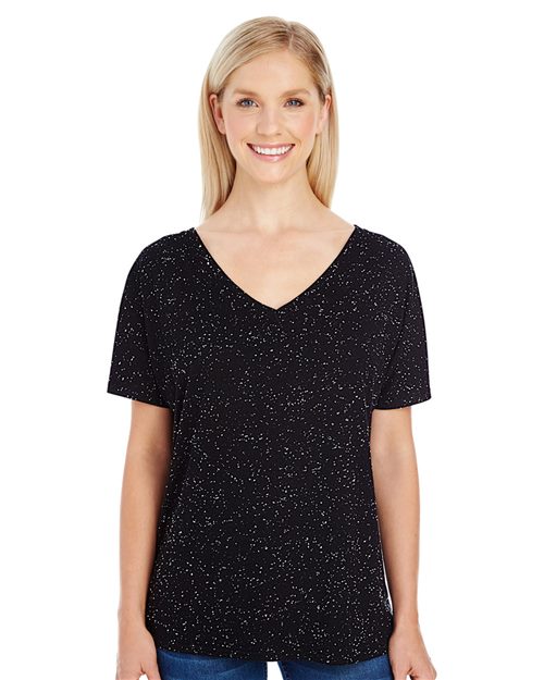 Threadfast Apparel 203FV Women's Tri-Blend Fleck V-Neck T-Shirt