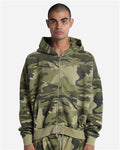 Shaka Wear SHGCZ Unisex Garment-Dyed Cropped Full-Zip Hooded Sweatshirt