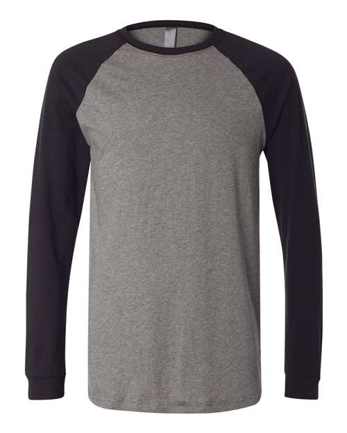 BELLA + CANVAS 3000 Men's Long Sleeve Jersey Baseball Tee