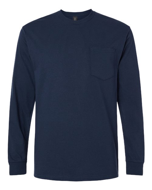 Gildan 2410 Unisex Ultra Cotton® Long Sleeve Pocket T-Shirt
