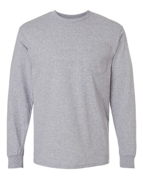Gildan 2410 Unisex Ultra Cotton® Long Sleeve Pocket T-Shirt