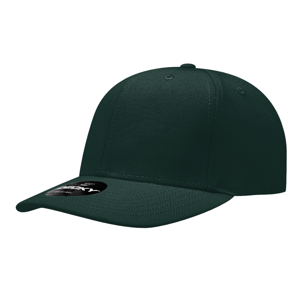 Decky 207 6 Panel Mid Profile Structured Acrylic/Polyester Cap