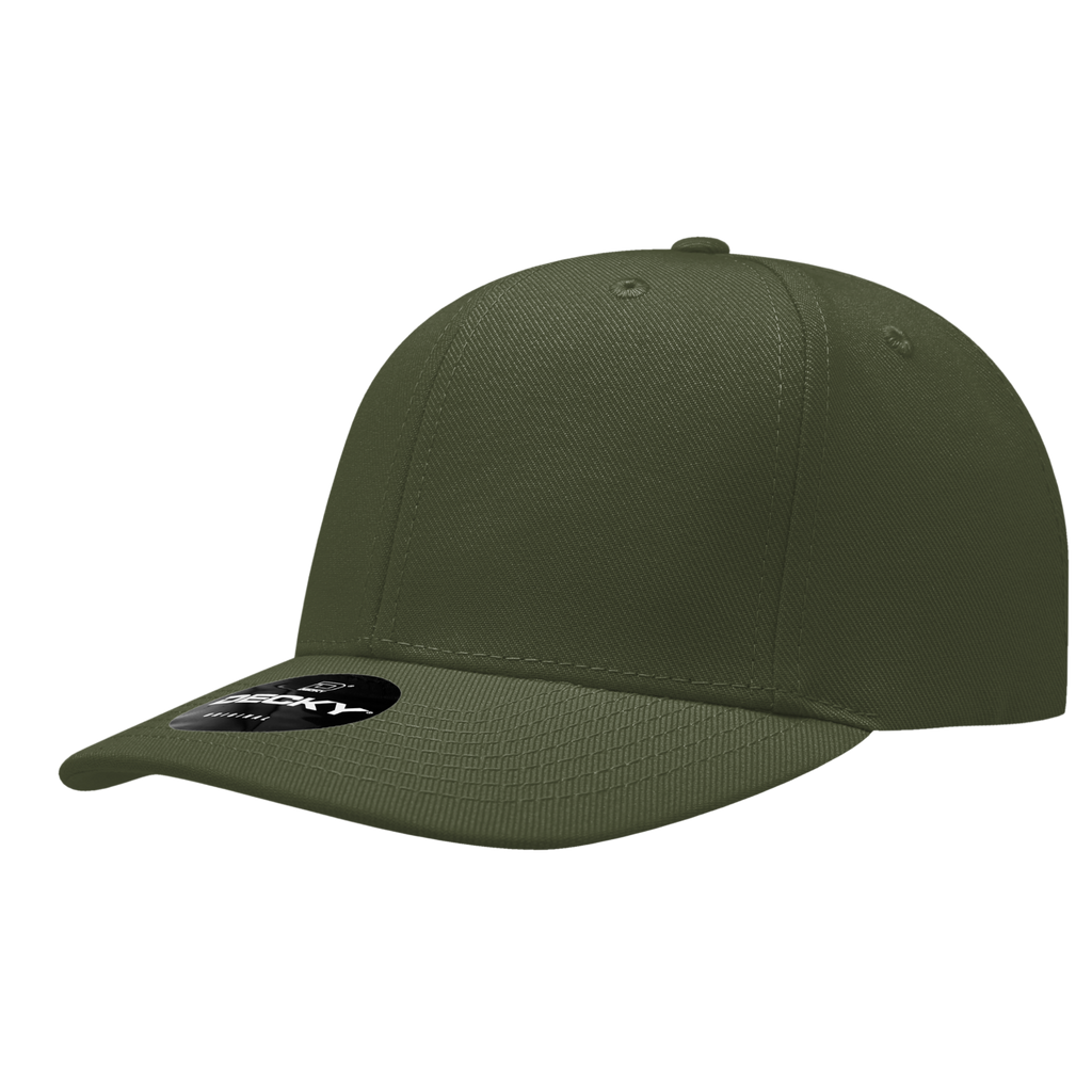 Decky 207 6 Panel Mid Profile Structured Acrylic/Polyester Cap