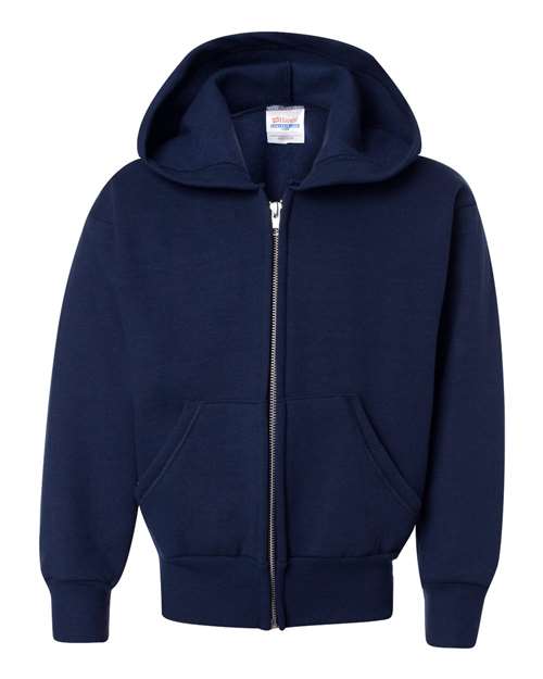 Hanes P480 Youth EcoSmart® Full-Zip Hooded Sweatshirt