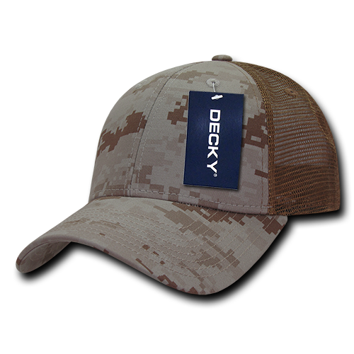 Decky 218 6 Panel Low Profile Structured Camo Trucker
