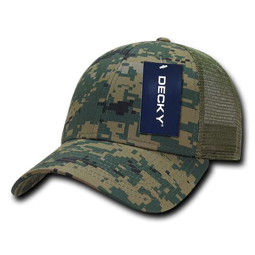 Decky 218 6 Panel Low Profile Structured Camo Trucker
