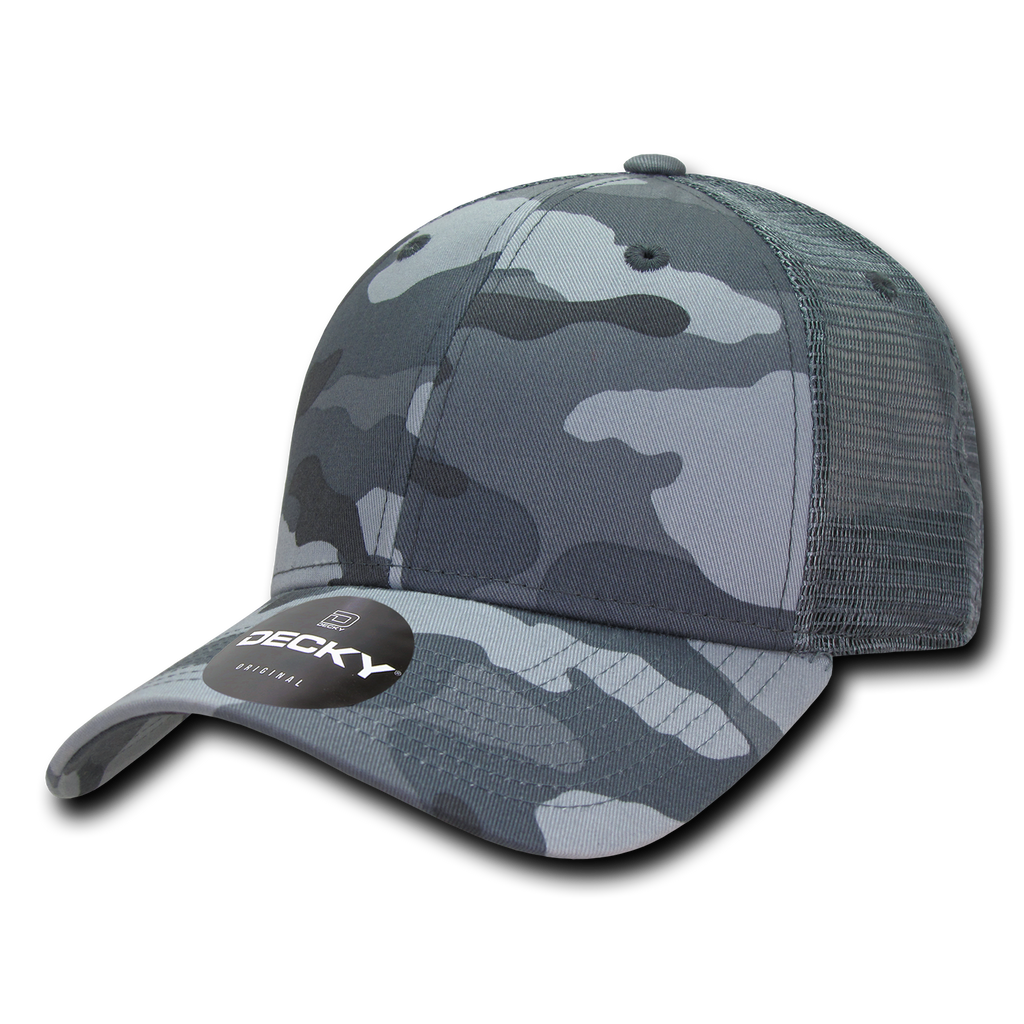 Decky 218 6 Panel Low Profile Structured Camo Trucker