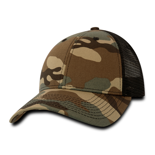 Decky 218 6 Panel Low Profile Structured Camo Trucker