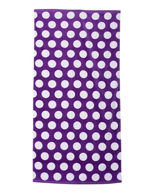 Carmel Towel Company C3060P Polka Dot Velour Beach Towel