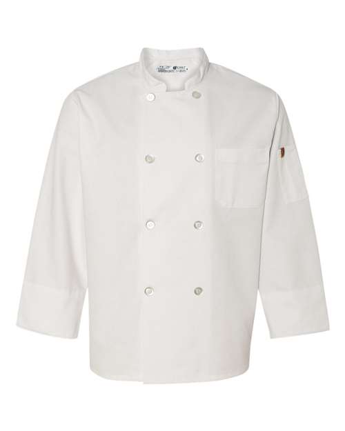 Chef Designs 0413 Eight Pearl Button Chef Coat with Thermometer Pocket