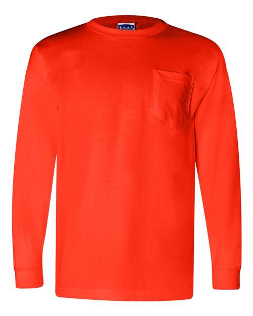 Bayside 3055 Unisex Union-Made Long Sleeve Pocket T-Shirt