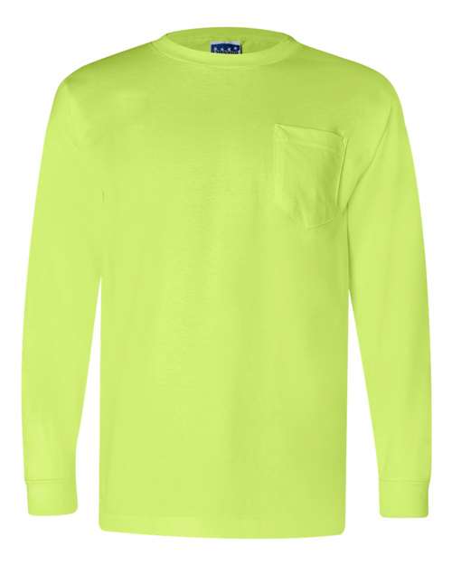Bayside 3055 Unisex Union-Made Long Sleeve Pocket T-Shirt