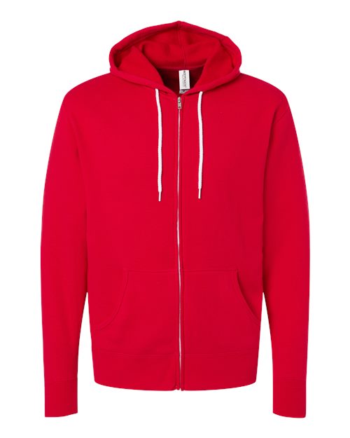 Independent Trading Co. AFX90UNZ Unisex Lightweight Full-Zip Hooded Sweatshirt
