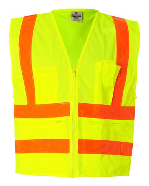 Kishigo 1197-1198 Unisex Prismatic Hydrowick-Lite Multi Zipper Vest